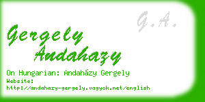 gergely andahazy business card